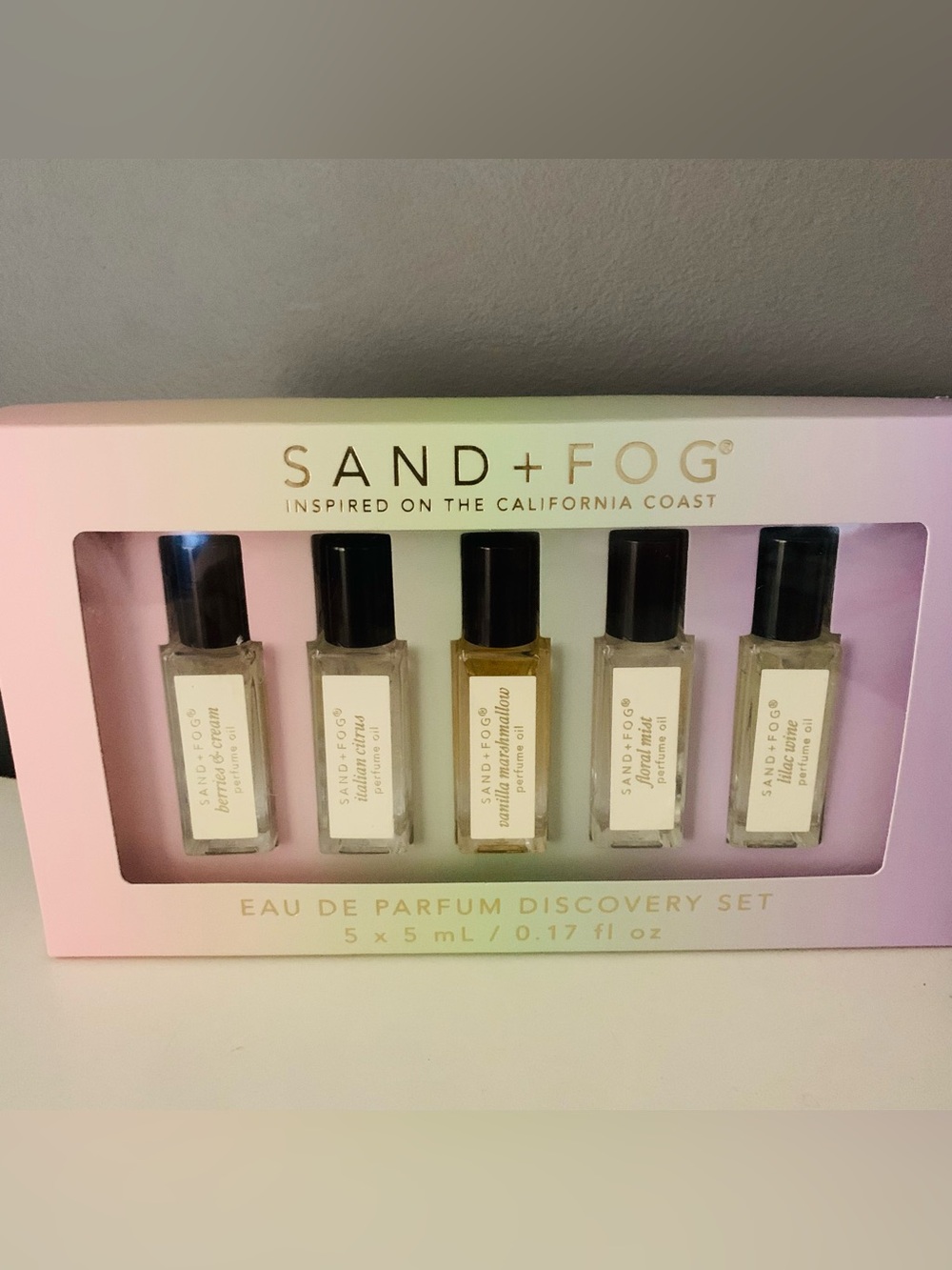Sand + Fog Perfume Oil Vacay in a Bottle set of 5 Delicious Scents